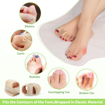 Universal Gel Bunion Toe Separators - Relieve Foot Pain, Overlapping Toes