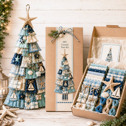 DIY Oversized Patchwork Christmas Tree Door Hanging Kit – Beginner-Friendly, All Tools & Guide Included