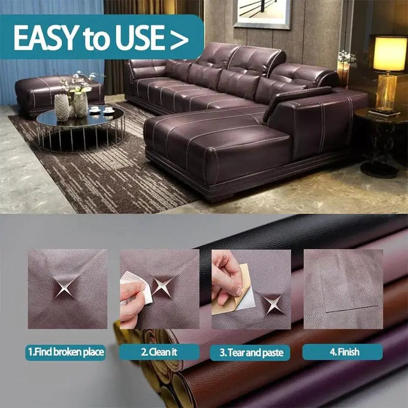 🔥Last Day - 66% OFF🛋️-20x54 INCH-Sofa Self Adhesive Leather Repair Patch for Furniture and DIY Lovers Large Professional Sheet