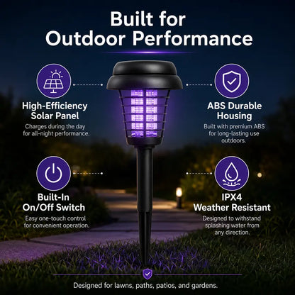 Outdoor Solar LED Mosquito Killer carden Lamp-Best Stinger for Mosquitoes/Moths/Flies