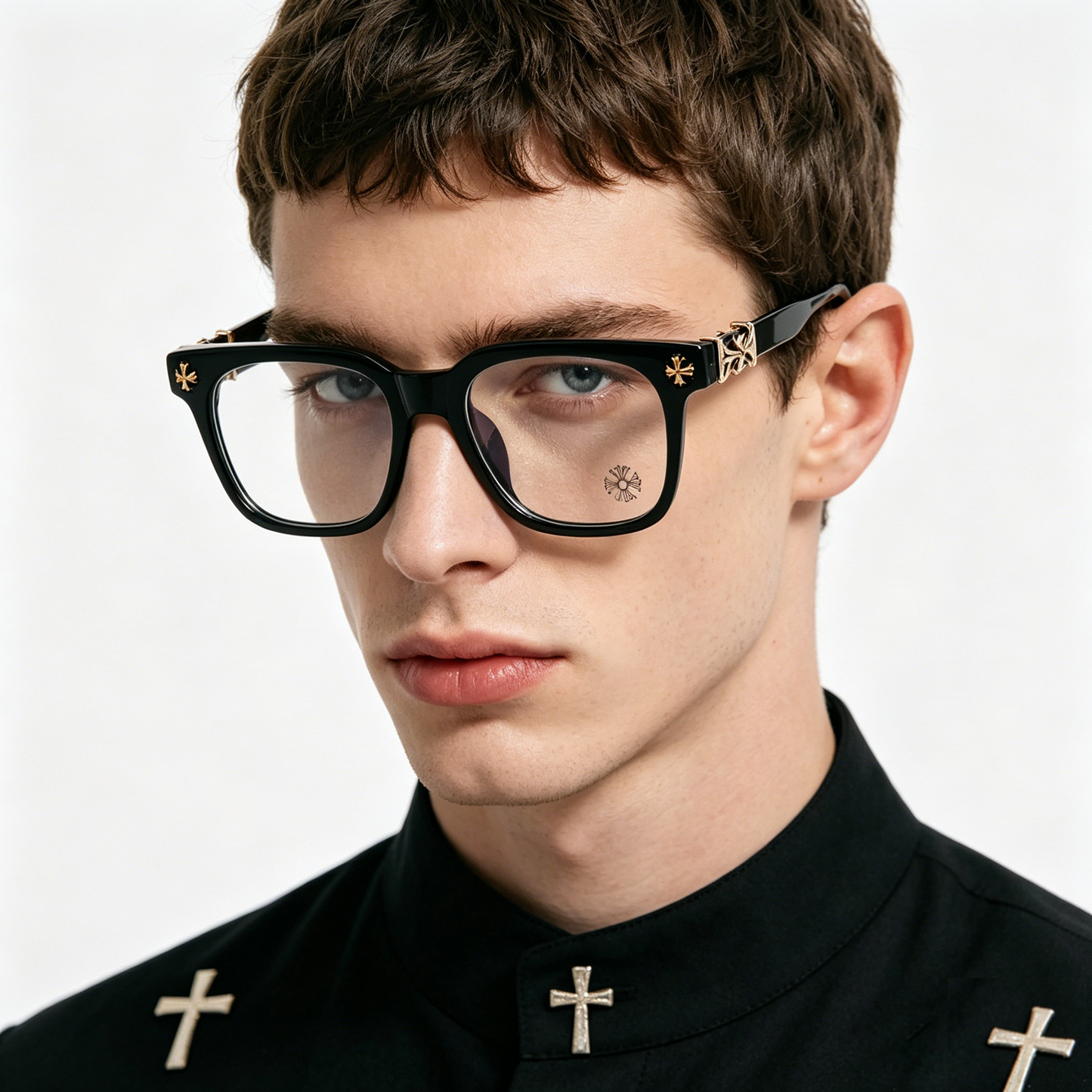 ANTI-Blue Light Gothic Cross Glasses Frames, Gothic/Punk/Cross/ Y2K Retro Style