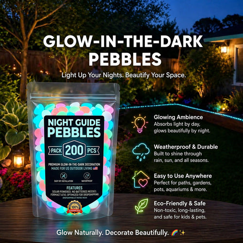 🌈Colorful Glow-in-the-Dark Garden Stones🔥