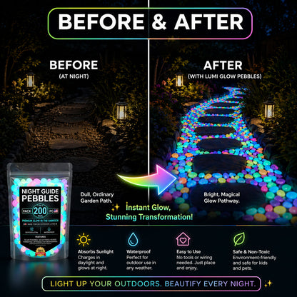 🌈Colorful Glow-in-the-Dark Garden Stones🔥