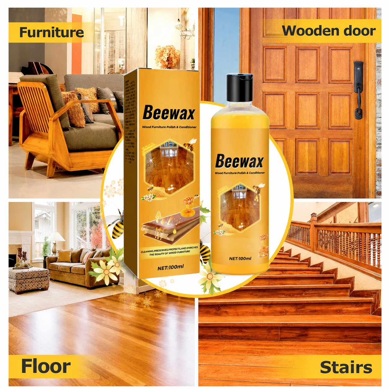 🔥Last Day 70% OFF🐝 Beeswax Wood Polish & Conditioner