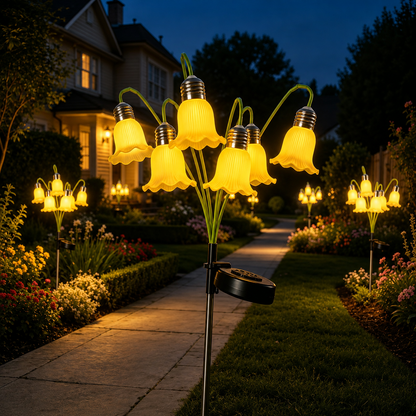 Solar Tulip Flower Garden Lights – Waterproof Outdoor Stake Lamp IP44
