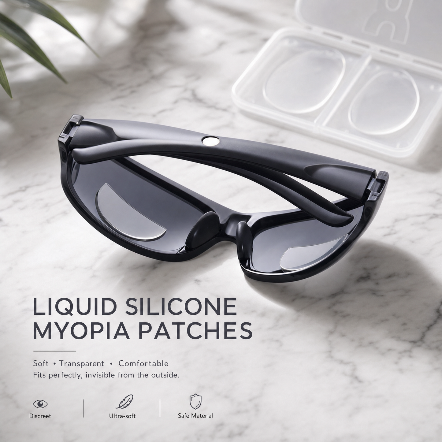 Liquid Silicone Myopia Patch 3D Glasses Myopia Patch,Presbyopia Patch for VR lenses, glasses, diving goggles, plano sunglasses, etc.