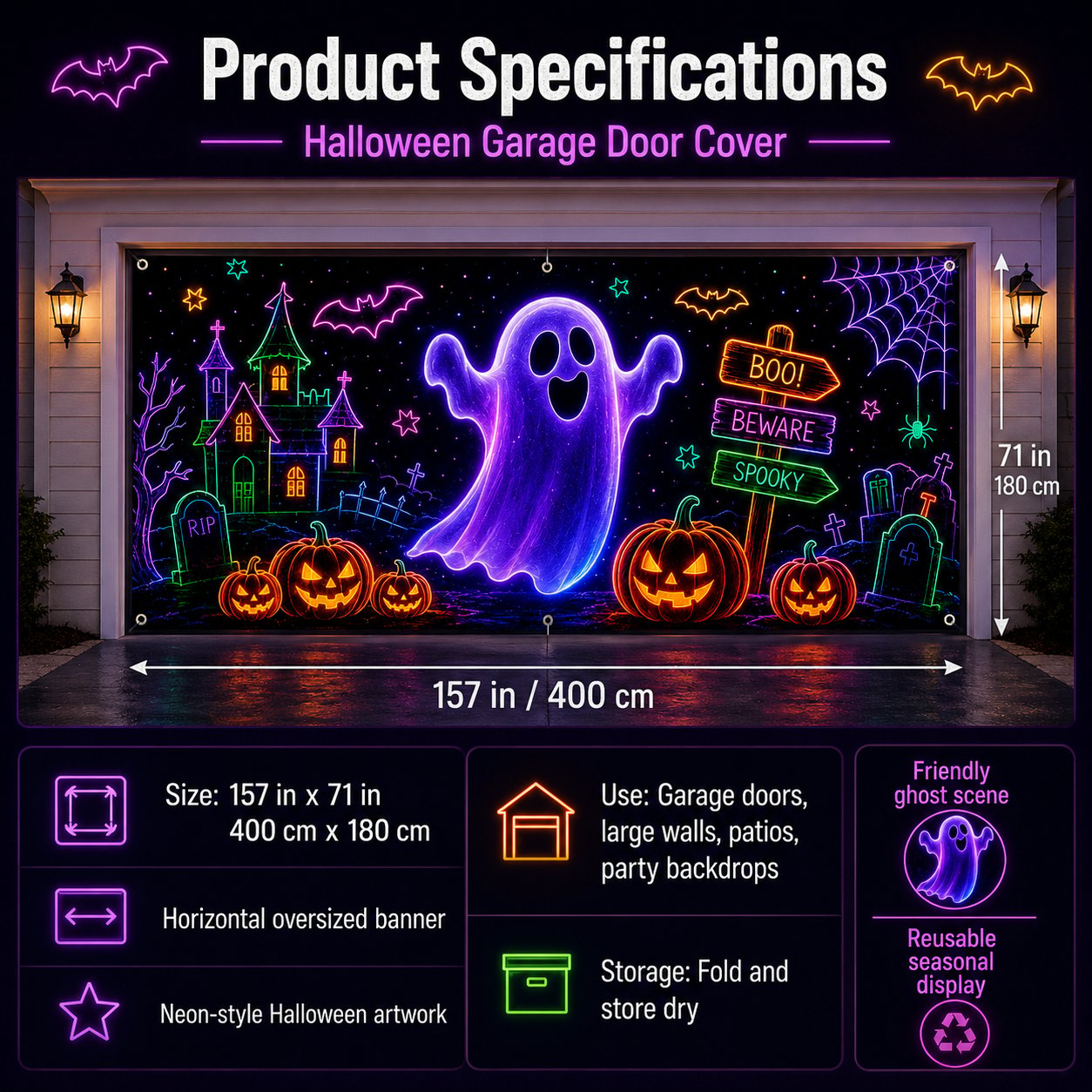 Halloween Garage Door Cover