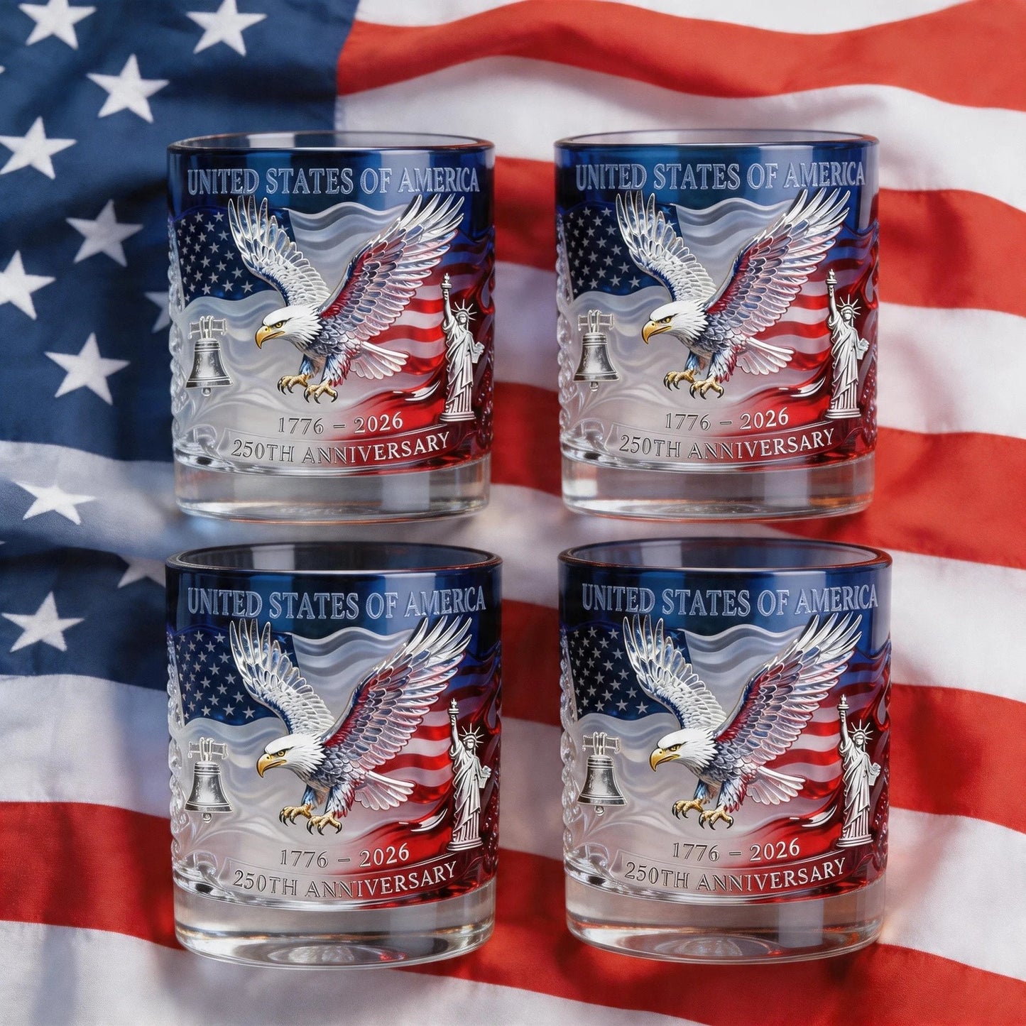 Limited Edition 2026 USA 250th Anniversary Commemorative Glass – 1776-2026 Heritage Edition🔥