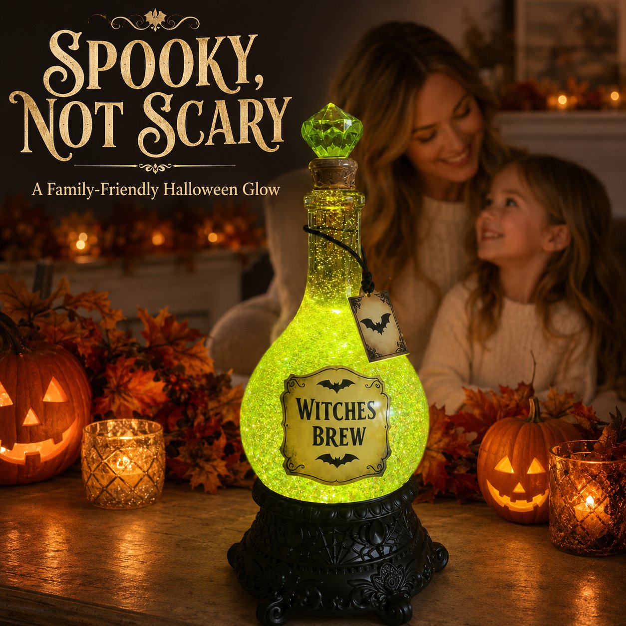 🔥Last Day 49% OFF 🧙✨Lighted Witches’ Brew Poison Bottle Glitter Globe