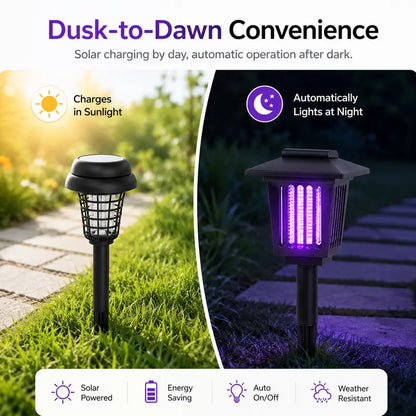 Outdoor Solar LED Mosquito Killer carden Lamp-Best Stinger for Mosquitoes/Moths/Flies