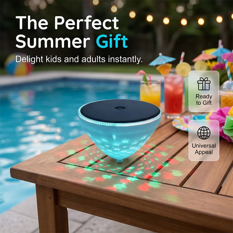 🔥Summer Sale 50% OFF🐟✨ Solar Floating Pool Light with Fish Projection 🌊💡