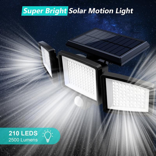 🔥🔥SALE 49% OFF!!-Tuffenough Solar Outdoor Lights 2500LM 210LED Security Lights