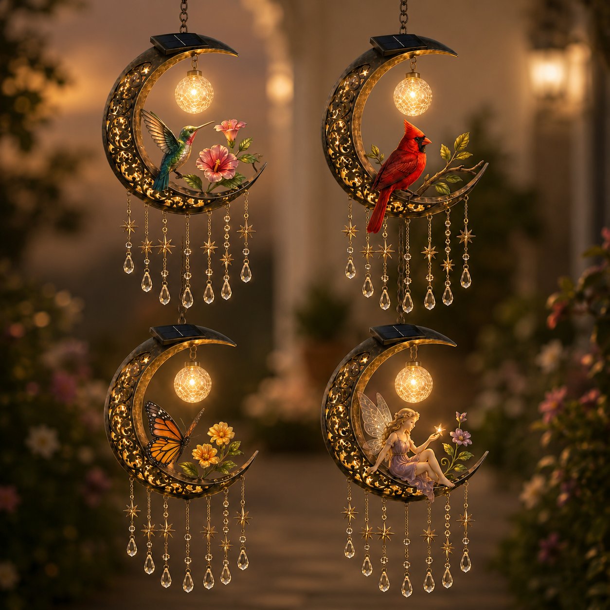 Enchanted Moon Solar Garden Lights – Solar Powered Hanging Decor