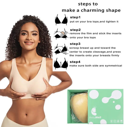 Self-Adhesive Bra Pads Sports Clothing Sponge Silicone Padding Thick