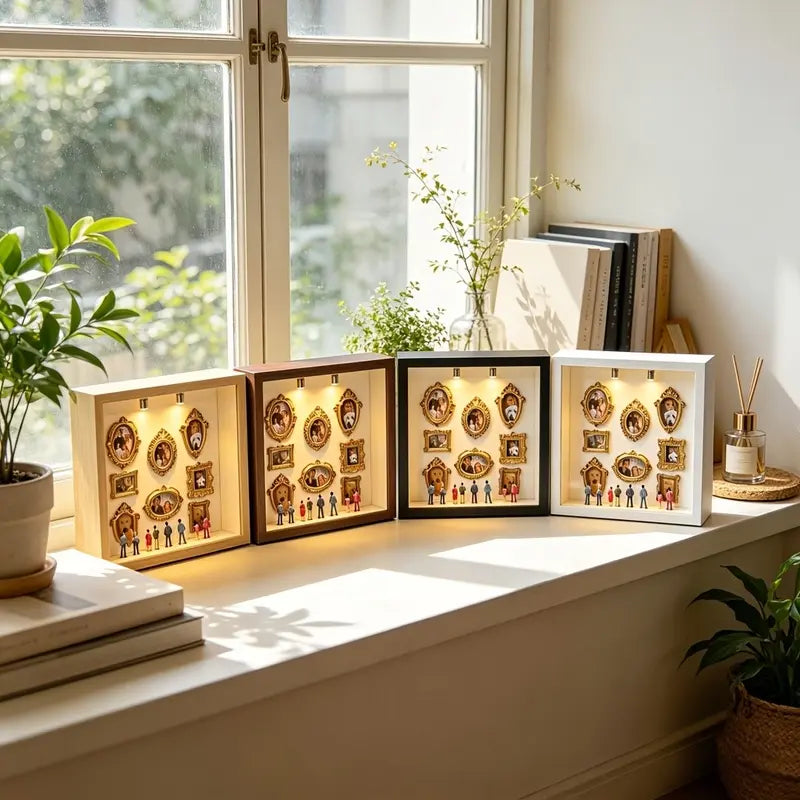 DIY Mini Museum Silhouette Box Set – Personalized Memory Display