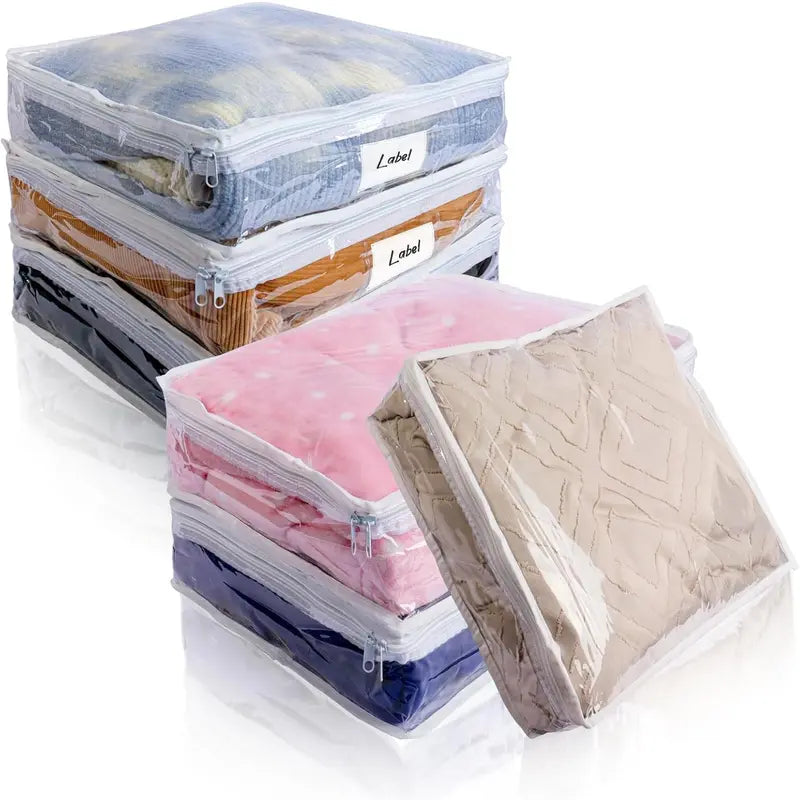 70% OFF📦Large Heavy-Duty Clear Zippered Storage Bags Plastic Sweater Storage Bags with Zipper