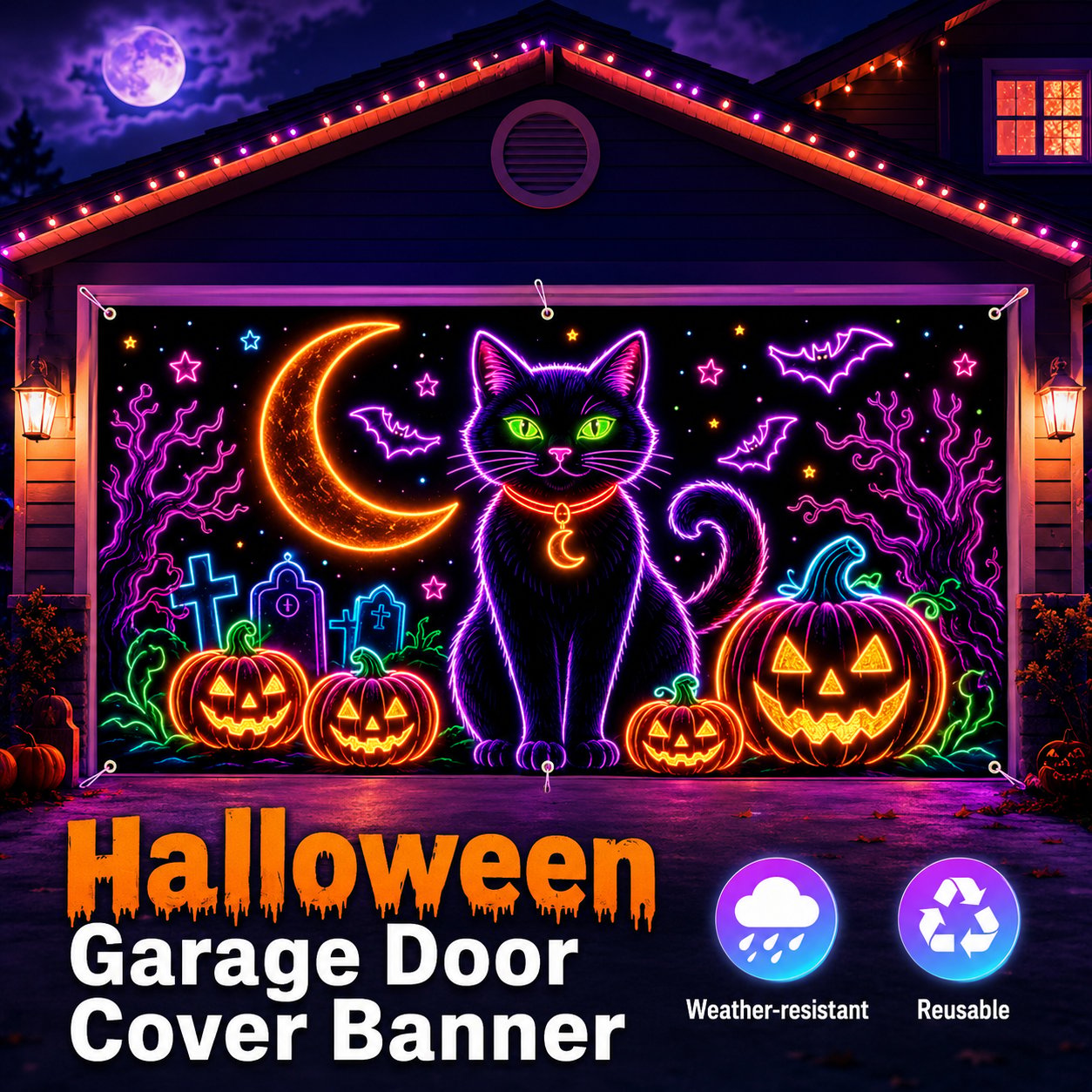 Halloween Garage Door Cover