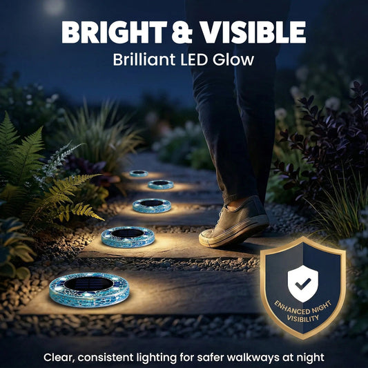 ✨ EDITORS' PICK: 50% OFF丨🌙 Solar Mosaic Disk Garden Lights