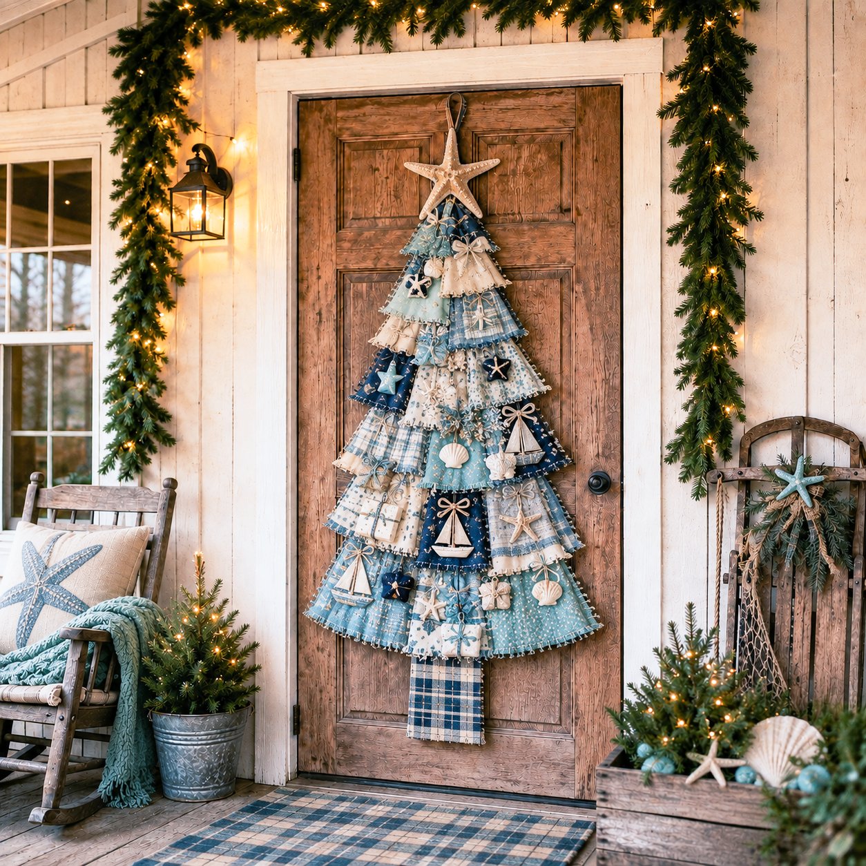 DIY Oversized Patchwork Christmas Tree Door Hanging Kit – Beginner-Friendly, All Tools & Guide Included