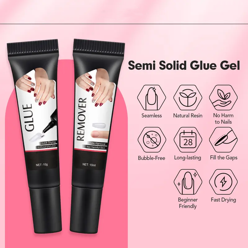 ✨Last Day-50% OFF🎨3 Colors Gel Nail Polish No Wipe for Diy Cute Nails at Home Salon