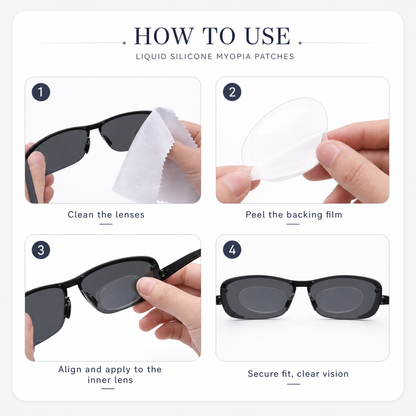 Liquid Silicone Myopia Patch 3D Glasses Myopia Patch,Presbyopia Patch for VR lenses, glasses, diving goggles, plano sunglasses, etc.