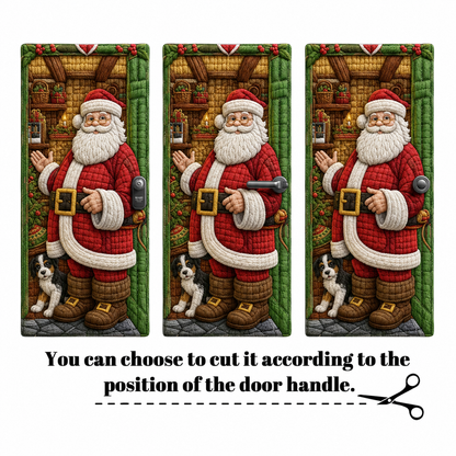 3D Christmas Front Door Cover Decoration – 18 Festive Designs | Santa, Snowman & More