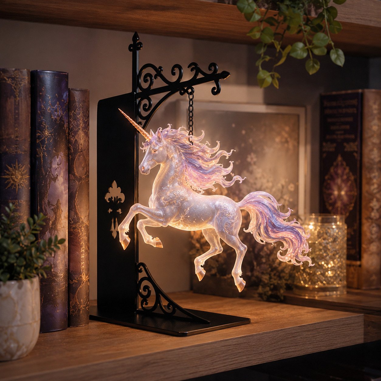 🔥Last Day 49% OFF -🏰Glowing Dragon Hanging Bookshelf Light