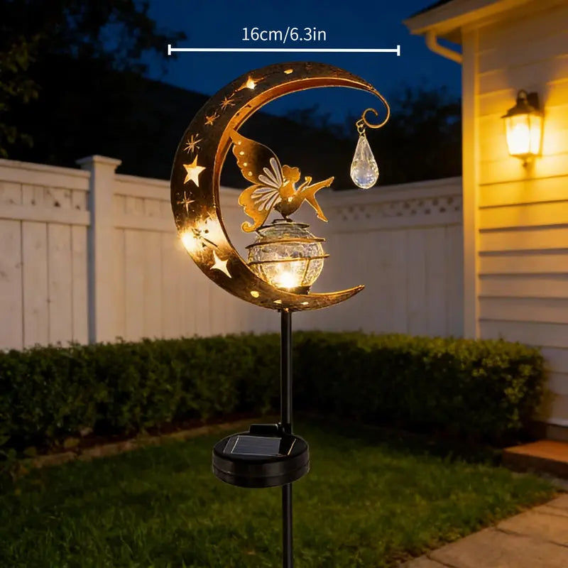 Magical Moon & Fairy Solar Garden Light | Turn Your Yard Into a Dreamy Fairyland After Dark