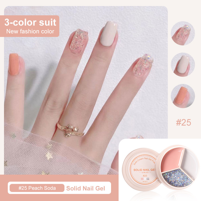 ✨Last Day-50% OFF🎨3 Colors Gel Nail Polish No Wipe for Diy Cute Nails at Home Salon