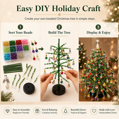 DIY Beaded Christmas Tree Kit – Make Your Own Sparkling Holiday Decoration