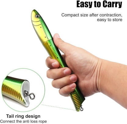Pen Fishing Pole 55 Inch Mini Pocket Rod Travel Set for Ice Fly Sea Saltwater Freshwater
