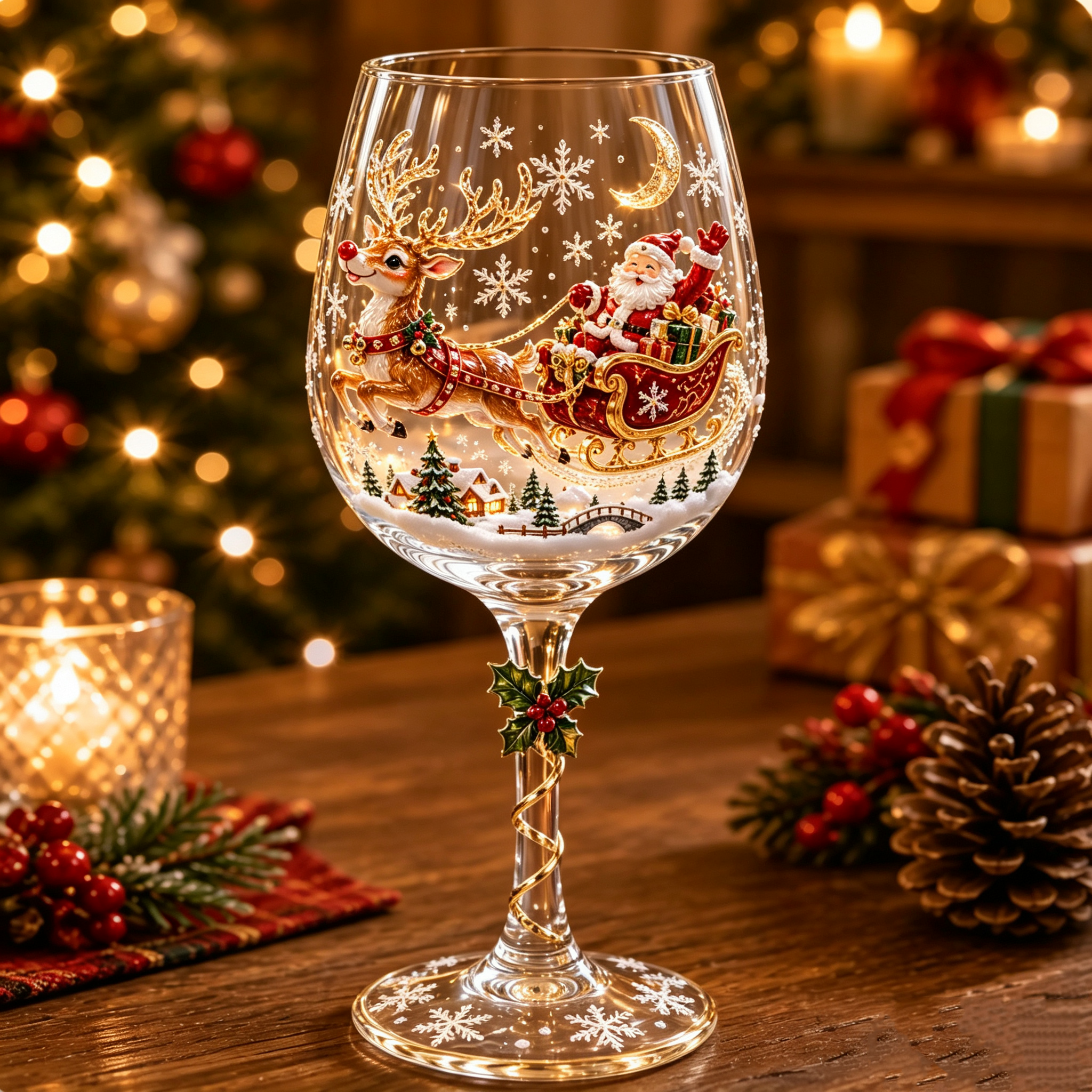 Christmas 3D Glass Collection | Santa, Snowman & Holiday Designs