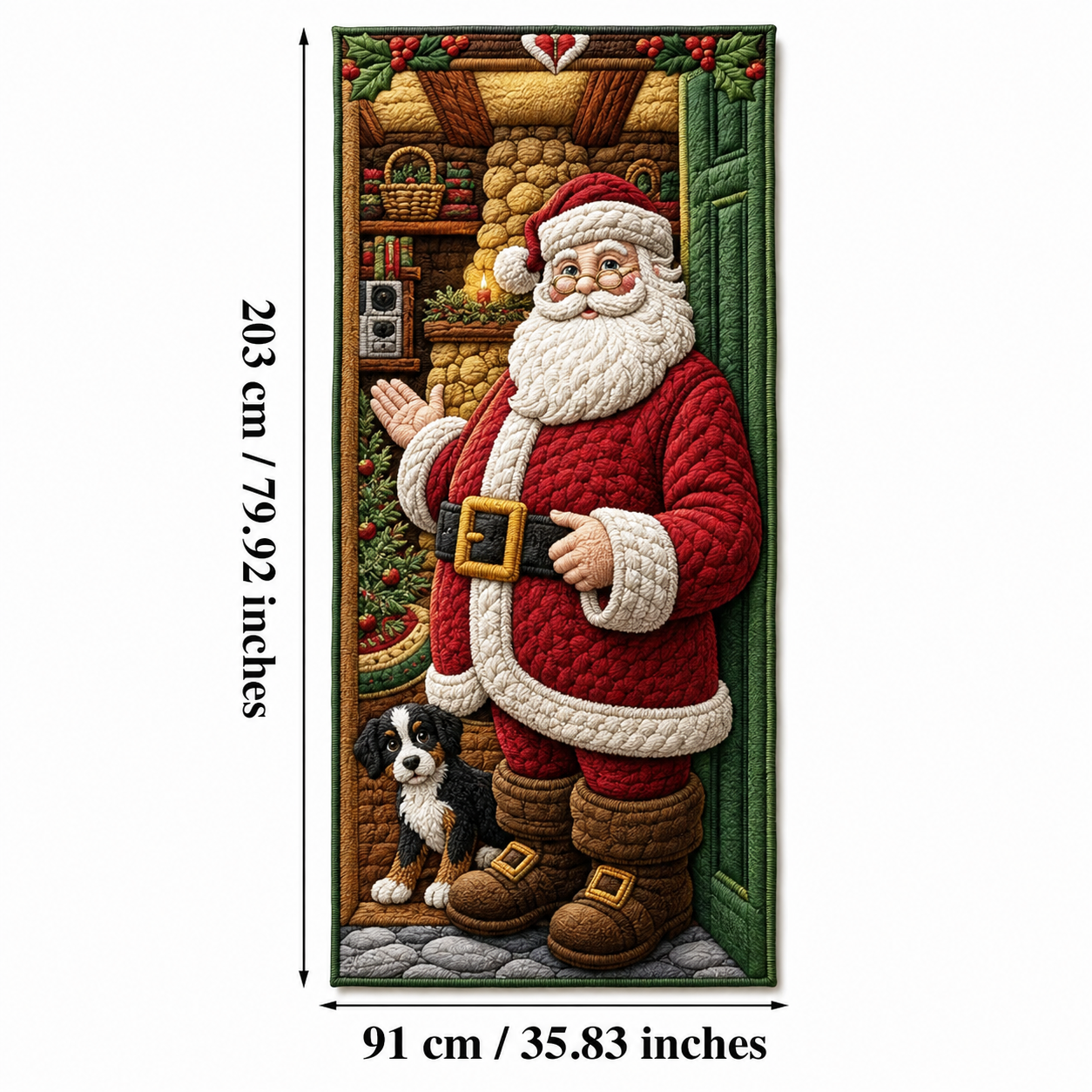 3D Christmas Front Door Cover Decoration – 18 Festive Designs | Santa, Snowman & More