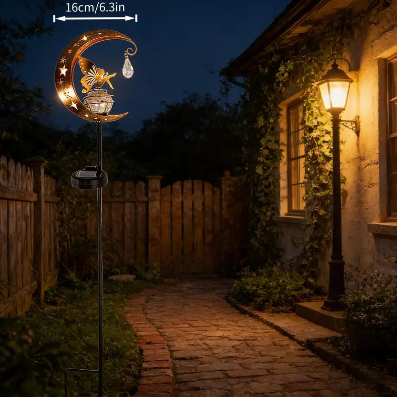 Magical Moon & Fairy Solar Garden Light | Turn Your Yard Into a Dreamy Fairyland After Dark