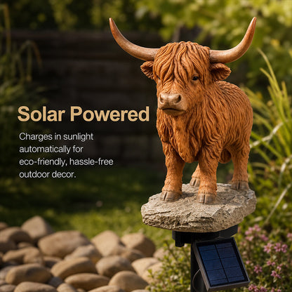 💡🐮Limited-time 49% off  Highland Cattle Solar Garden Ornament Light