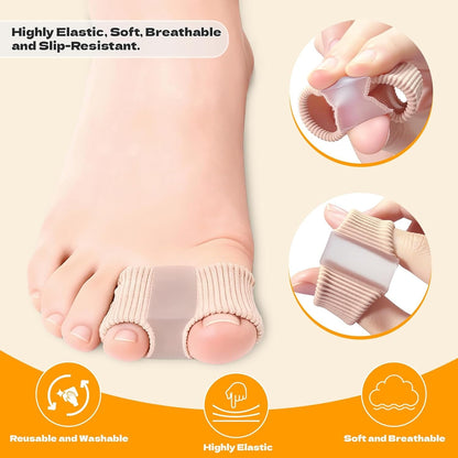 Universal Gel Bunion Toe Separators - Relieve Foot Pain, Overlapping Toes