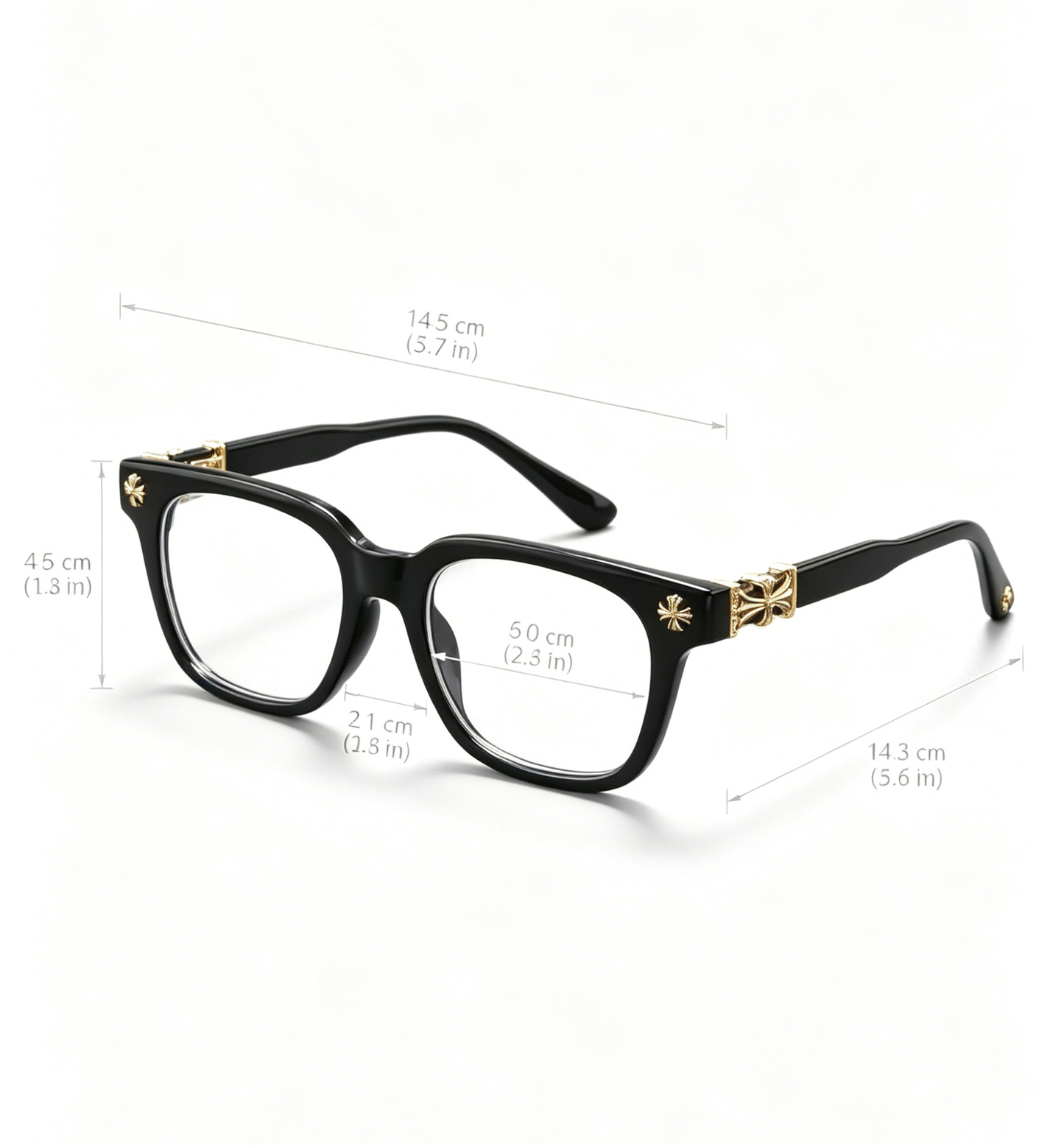 ANTI-Blue Light Gothic Cross Glasses Frames, Gothic/Punk/Cross/ Y2K Retro Style