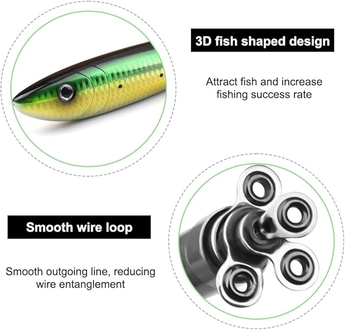 Pen Fishing Pole 55 Inch Mini Pocket Rod Travel Set for Ice Fly Sea Saltwater Freshwater