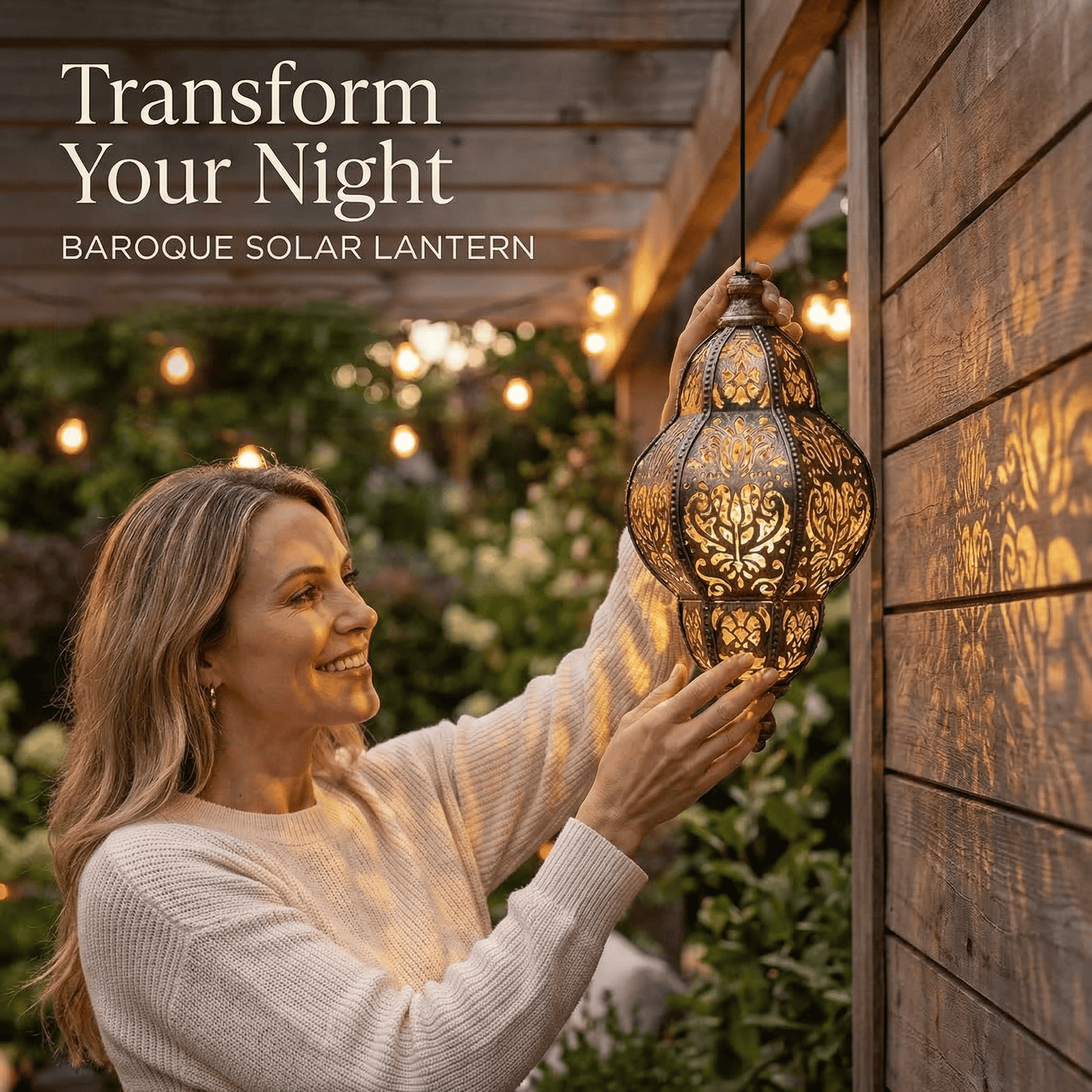 🏮 Baroque Solar Lantern Outdoor Light