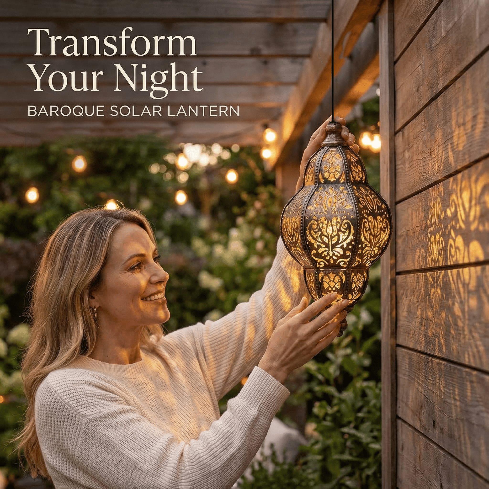 🏮 Baroque Solar Lantern Outdoor Light
