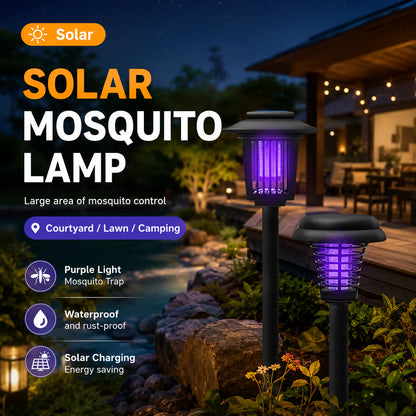 Outdoor Solar LED Mosquito Killer carden Lamp-Best Stinger for Mosquitoes/Moths/Flies