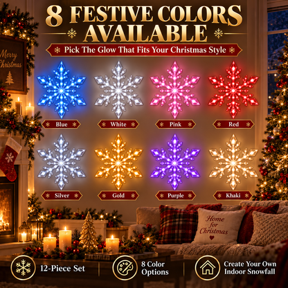 🎄 Christmas Sale 50% OFF ❄️ LED Snowflake Wall Light Set – Festive Christmas Winter Deco
