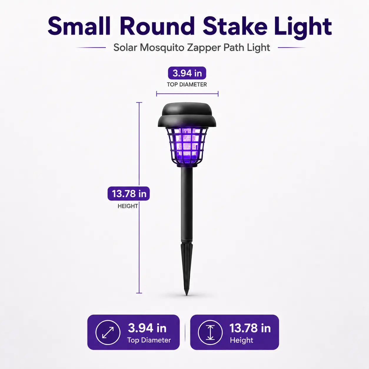 Outdoor Solar LED Mosquito Killer carden Lamp-Best Stinger for Mosquitoes/Moths/Flies