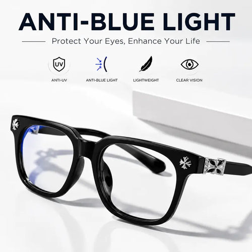 ANTI-Blue Light Gothic Cross Glasses Frames, Gothic/Punk/Cross/ Y2K Retro Style