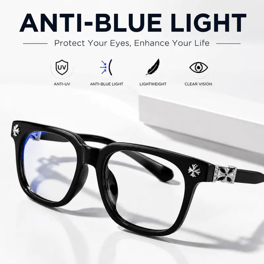ANTI-Blue Light Gothic Cross Glasses Frames, Gothic/Punk/Cross/ Y2K Retro Style