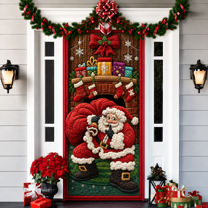 3D Christmas Front Door Cover Decoration – 18 Festive Designs | Santa, Snowman & More