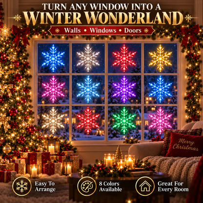 🎄 Christmas Sale 50% OFF ❄️ LED Snowflake Wall Light Set – Festive Christmas Winter Deco