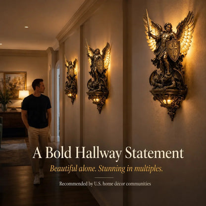 ⏰🕊️St. Michael Guardian Angel Wall Light