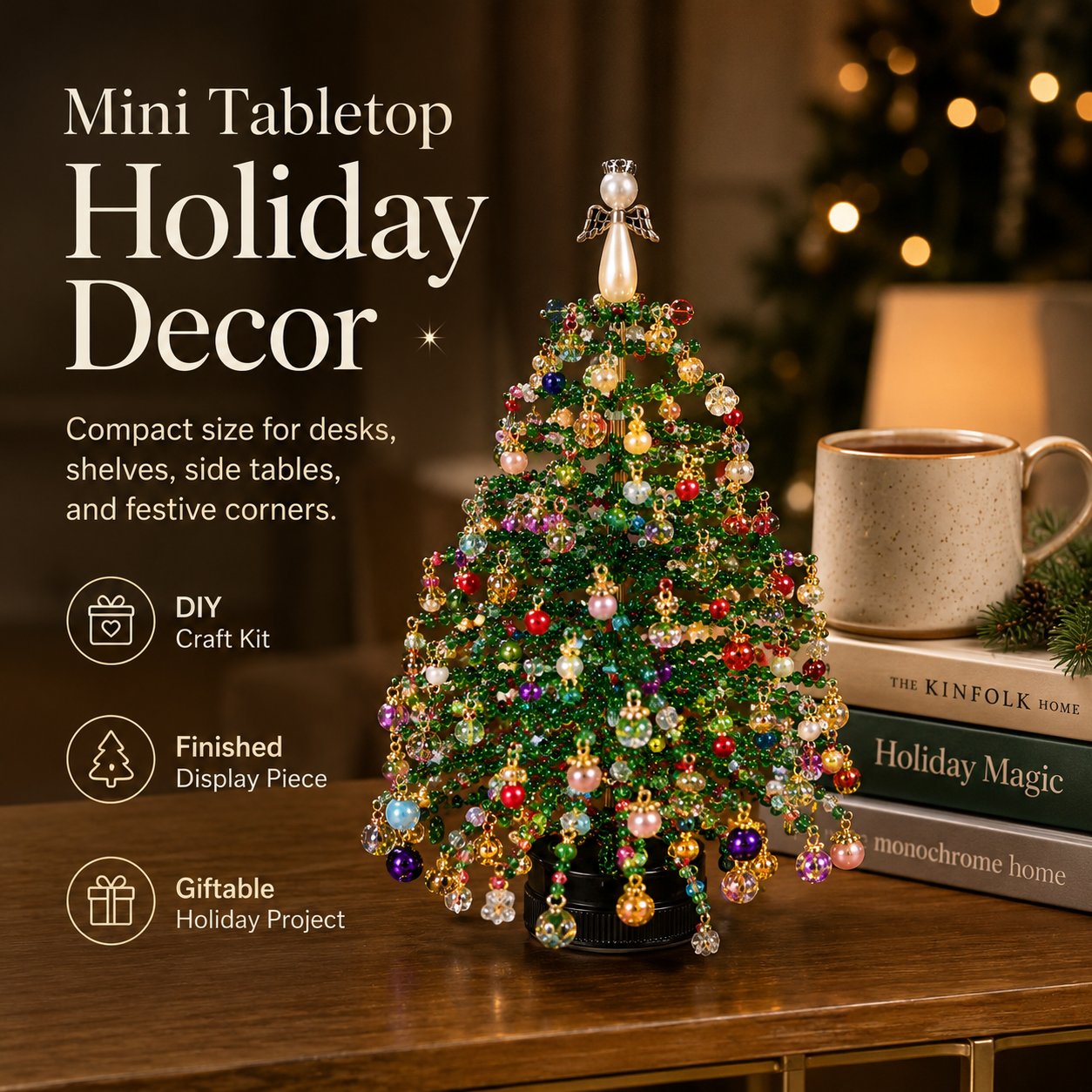 DIY Beaded Christmas Tree Kit – Make Your Own Sparkling Holiday Decoration