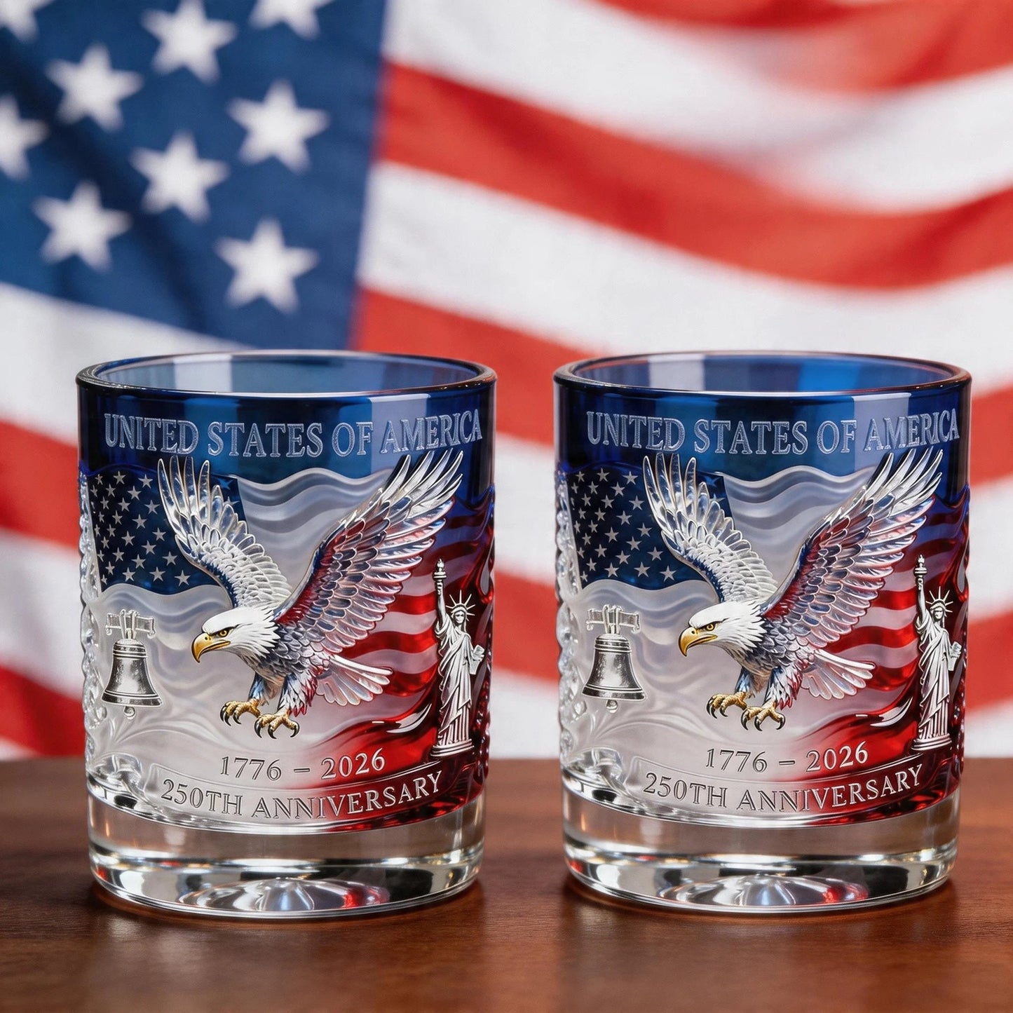 Limited Edition 2026 USA 250th Anniversary Commemorative Glass – 1776-2026 Heritage Edition🔥
